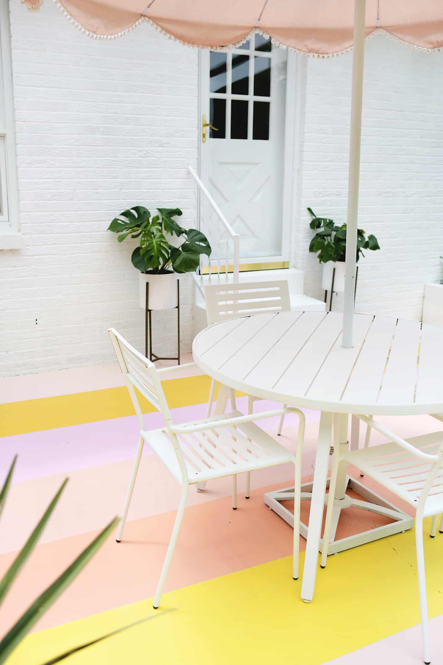 small backyard diy painted concrete patio ideas