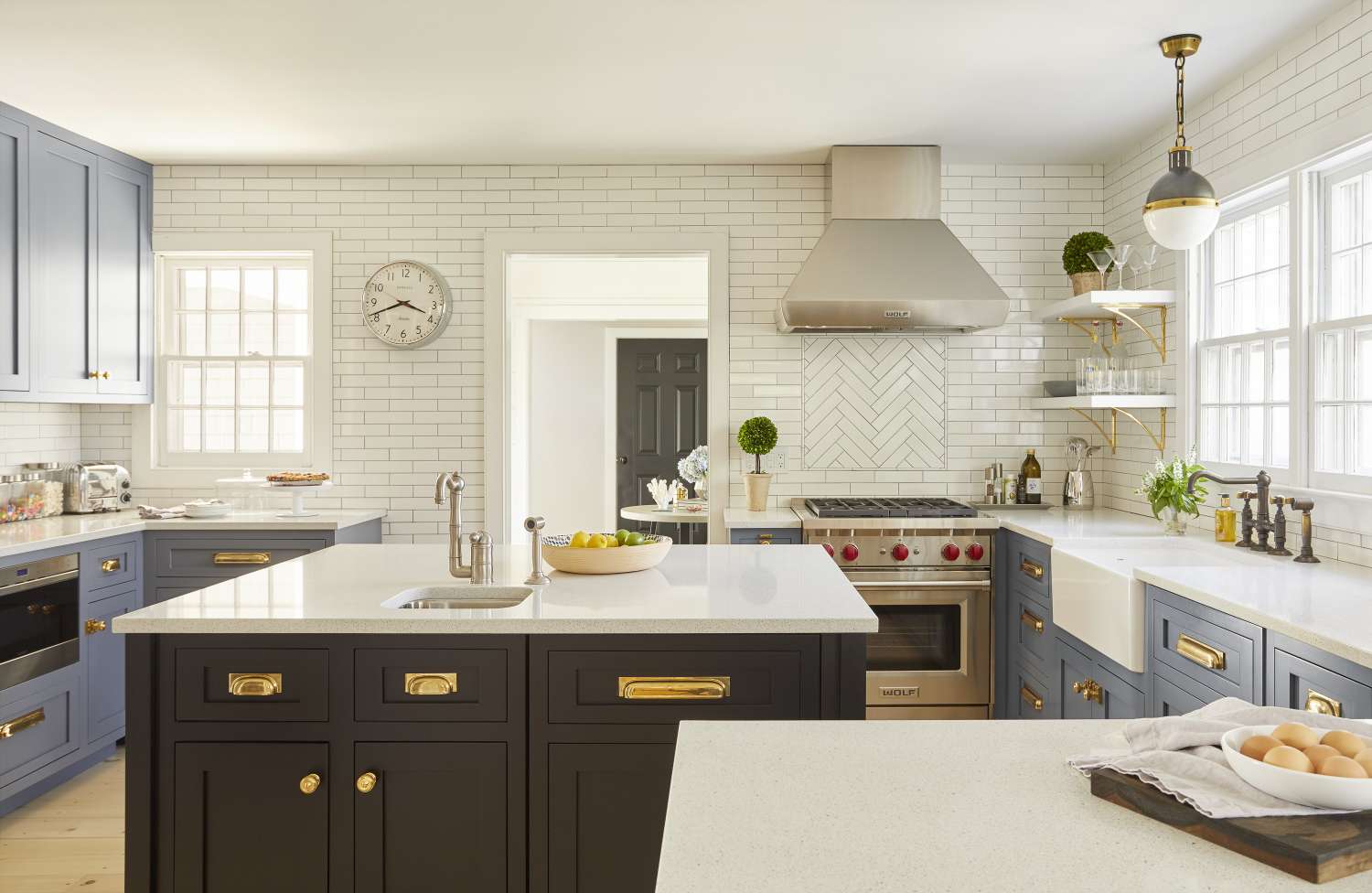 Moderne Küstenküche in den Hamptons