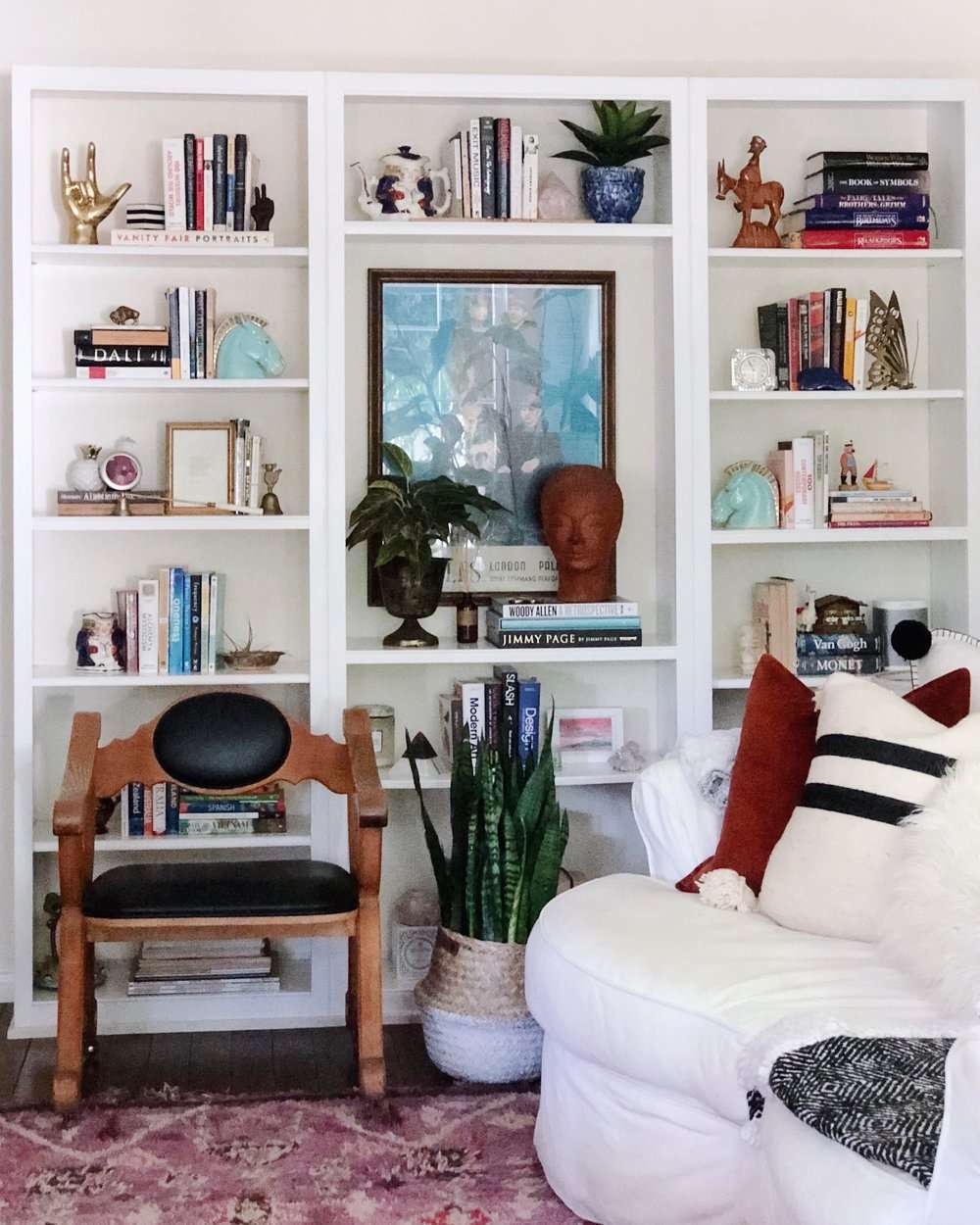Wohnzimmer Akzentwand im Boho-Stil