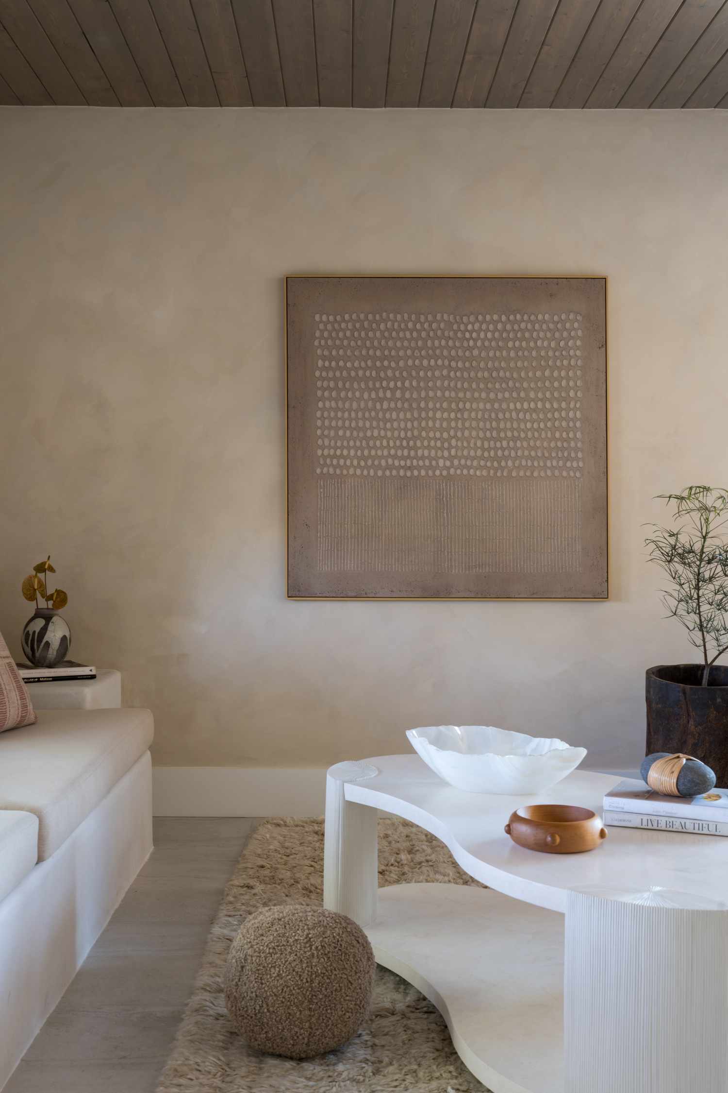 Entspannender Wohnzimmer im Boho-Stil