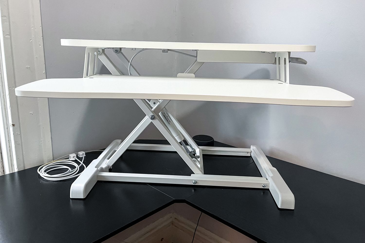 This Standing Desk Converter Is the Best Investment I Made for My WFH Setup—and It Boosts My Productivity 6 The Vivo 26-Inch Desk Converter, K Series set up on a desk