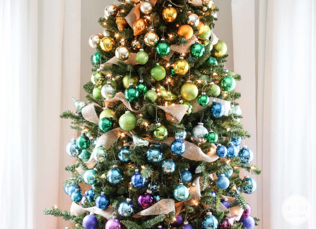 burlap christmas tree ribbon