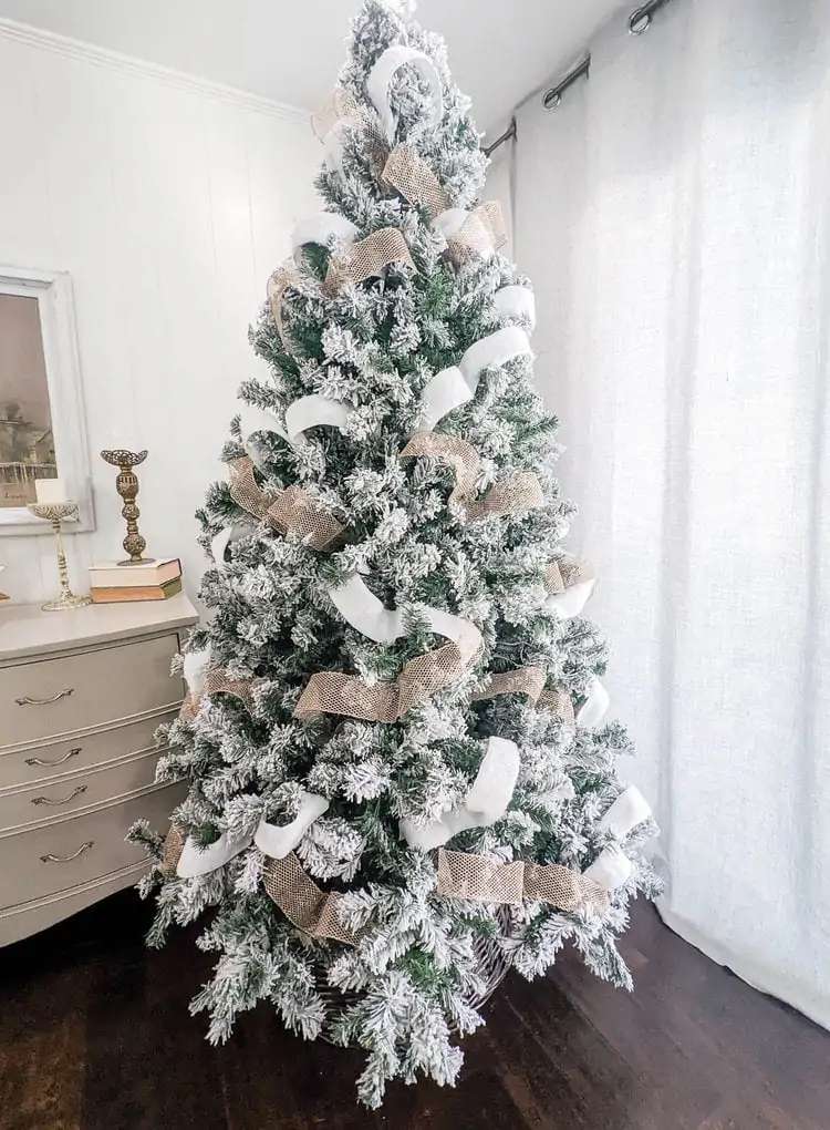 two-tone christmas tree ribbon