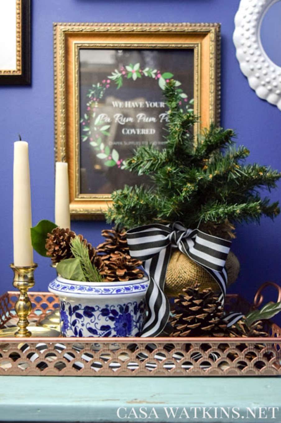 Weihnachtsdekoration für Pulverzimmer