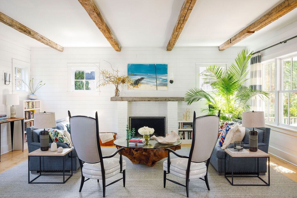 eclectic coastal living room