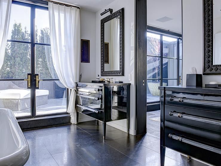 Large Black Bathroom