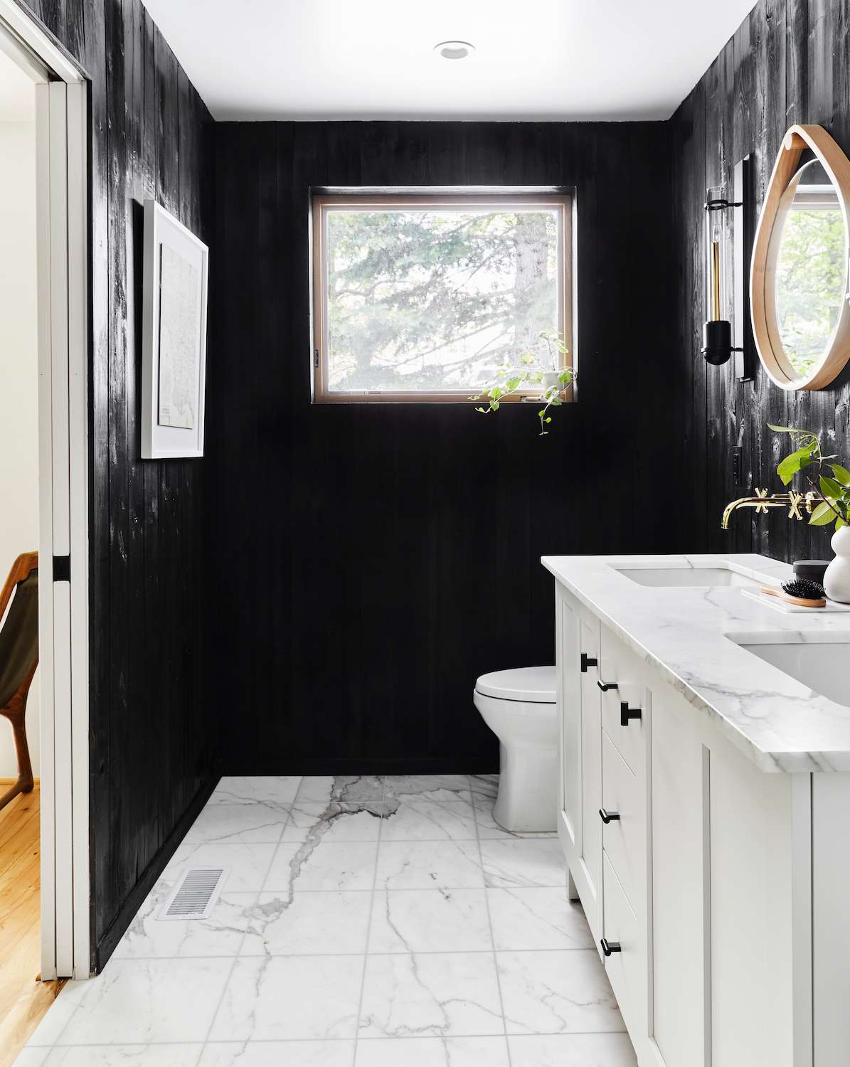 black bathroom