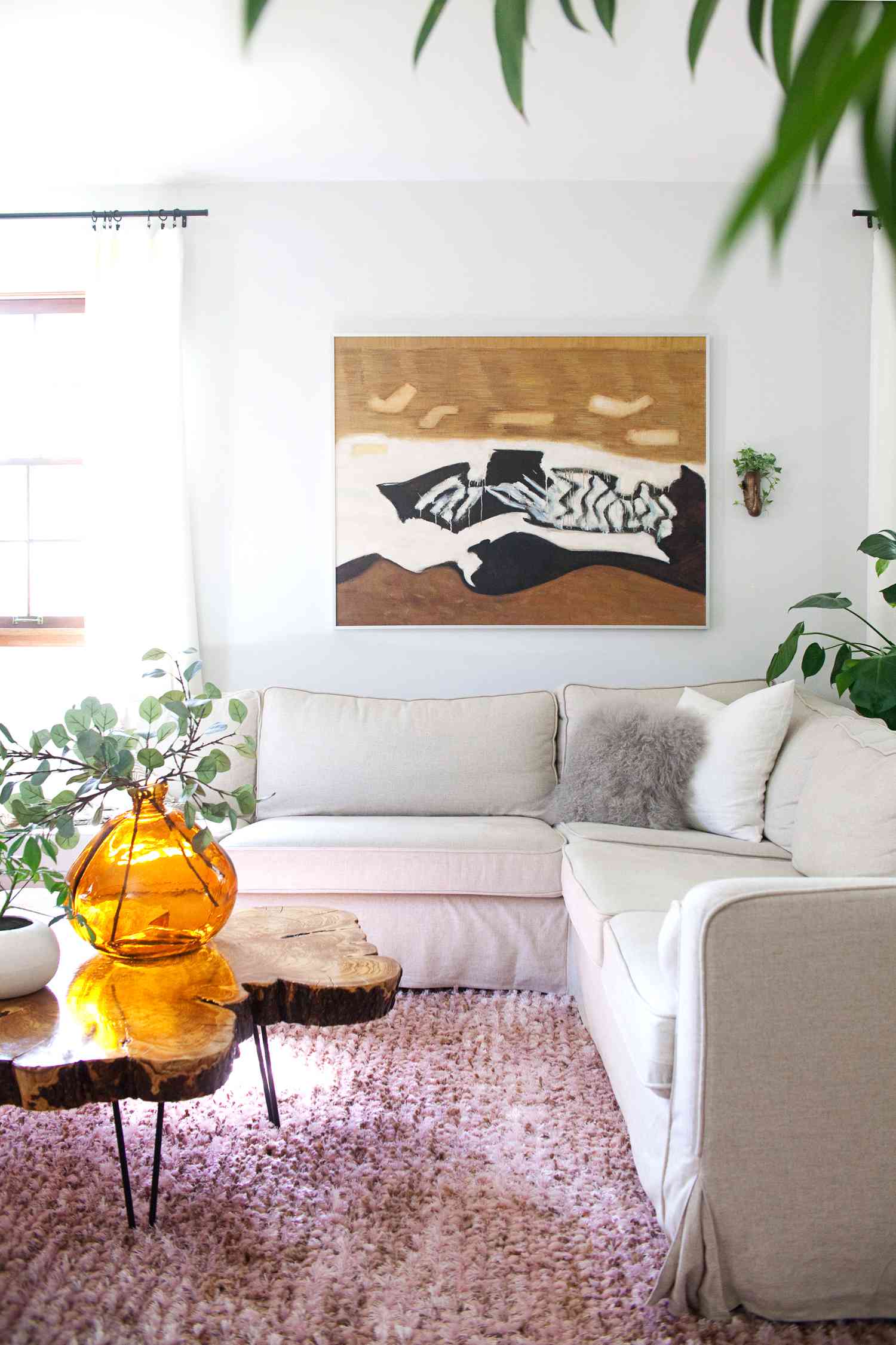 Wohnzimmer Couch mit Slipcover