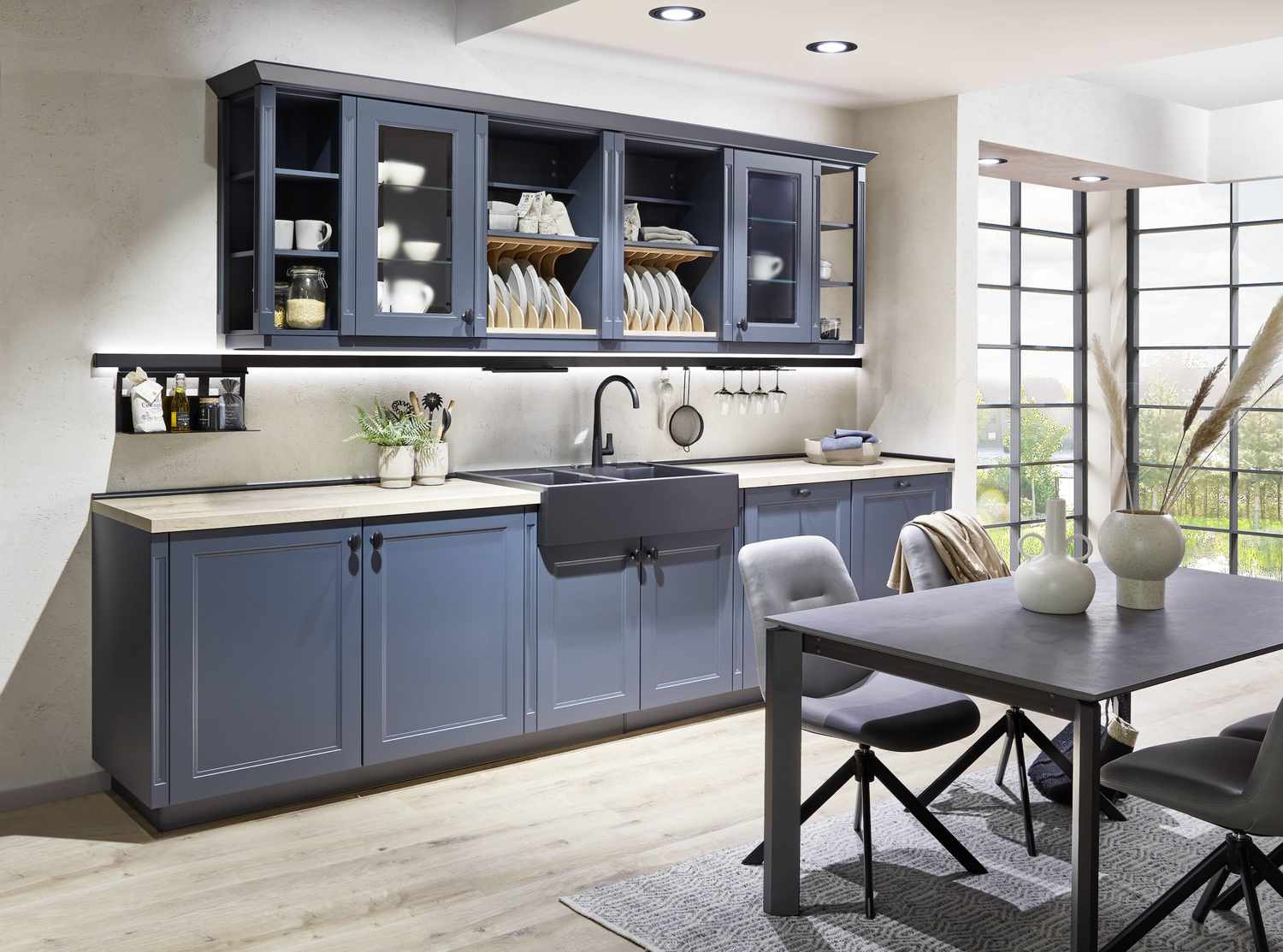 Glas-Front-Küchenschrank Styling-Ideen