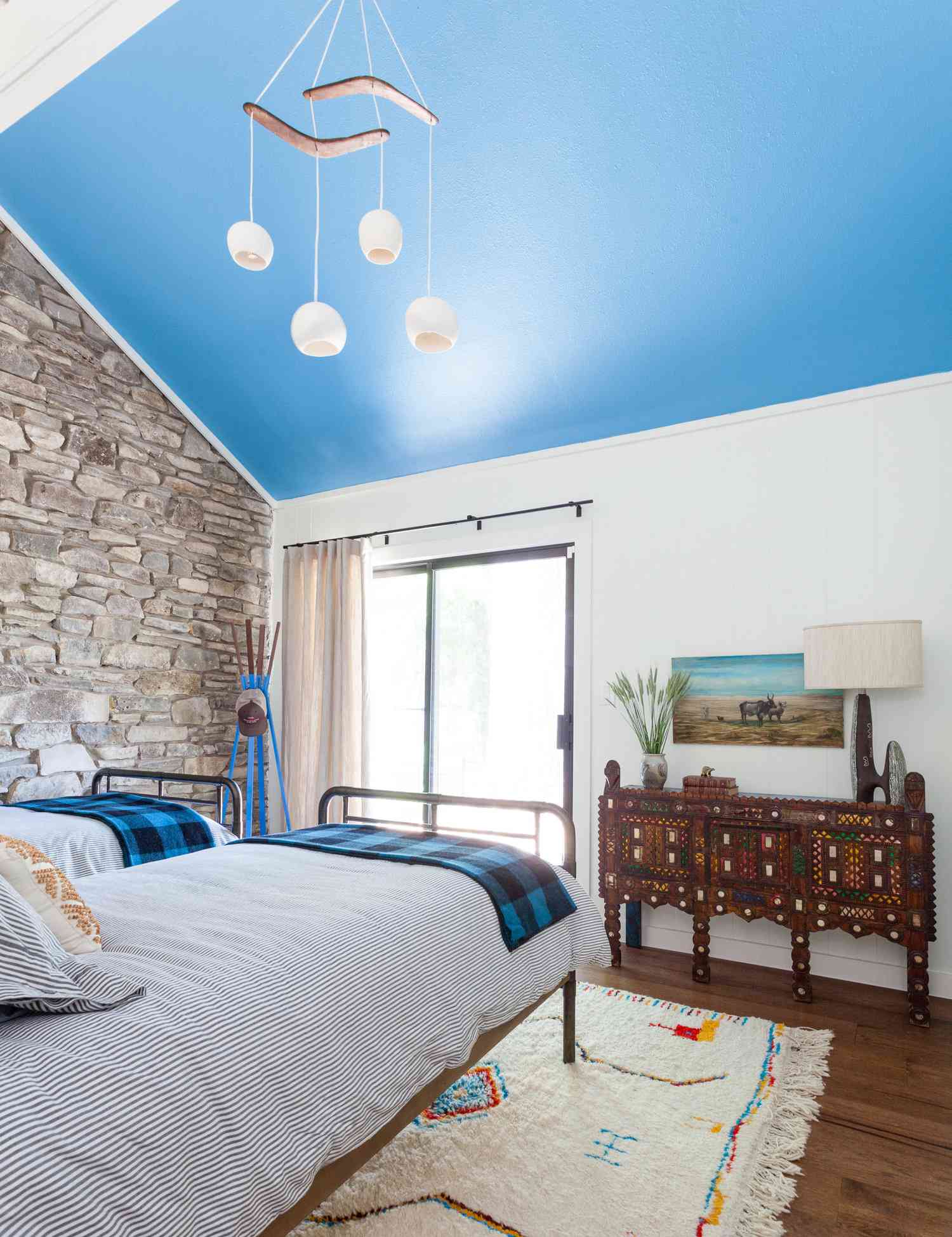 blue bedroom ceiling 