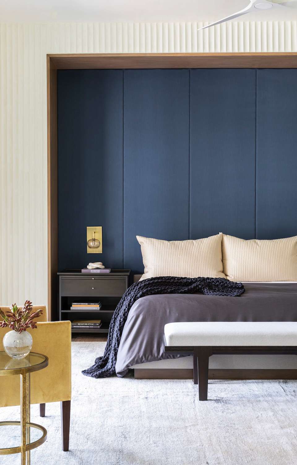 blue bedroom headboard ideas