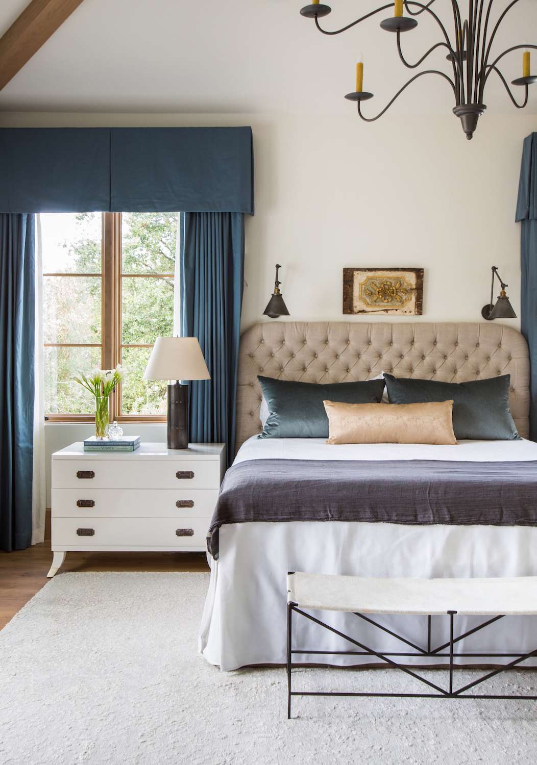 blue bedroom curtain ideas