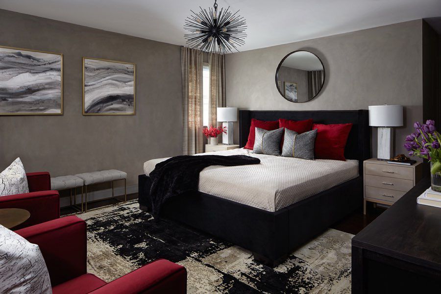 bedroom with accent chairs