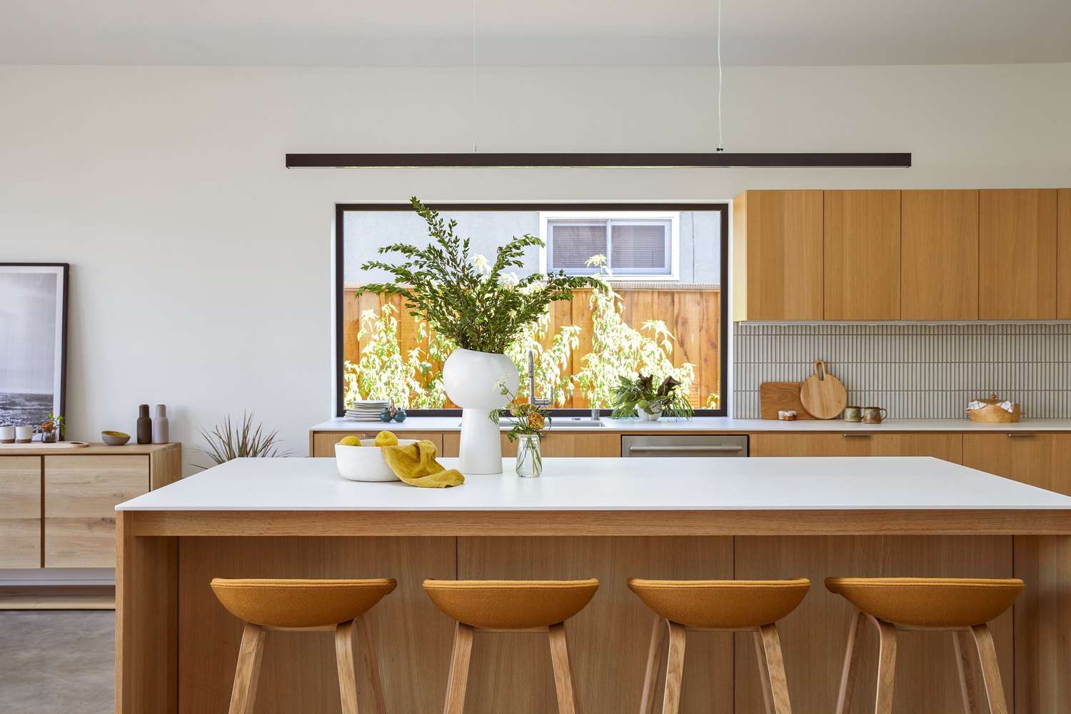 paneless kitchen sink picture window