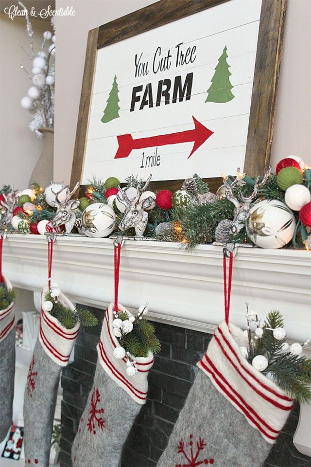 A wood slat frame DIY Christmas sign