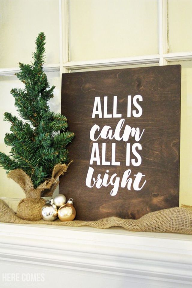 A rustic DIY Christmas sign