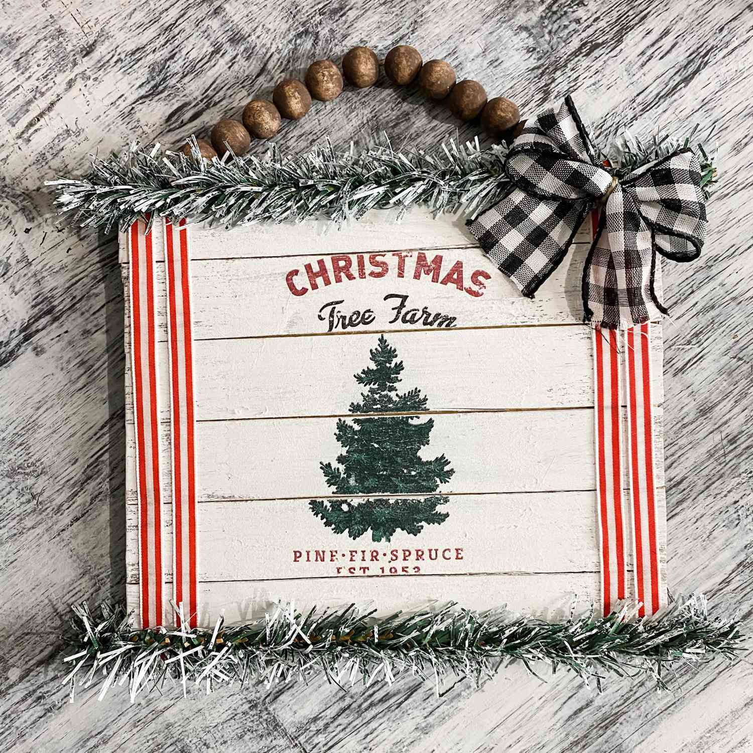 A DIY Christmas sign for a tree farm