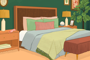 Cozy bedroom illustration